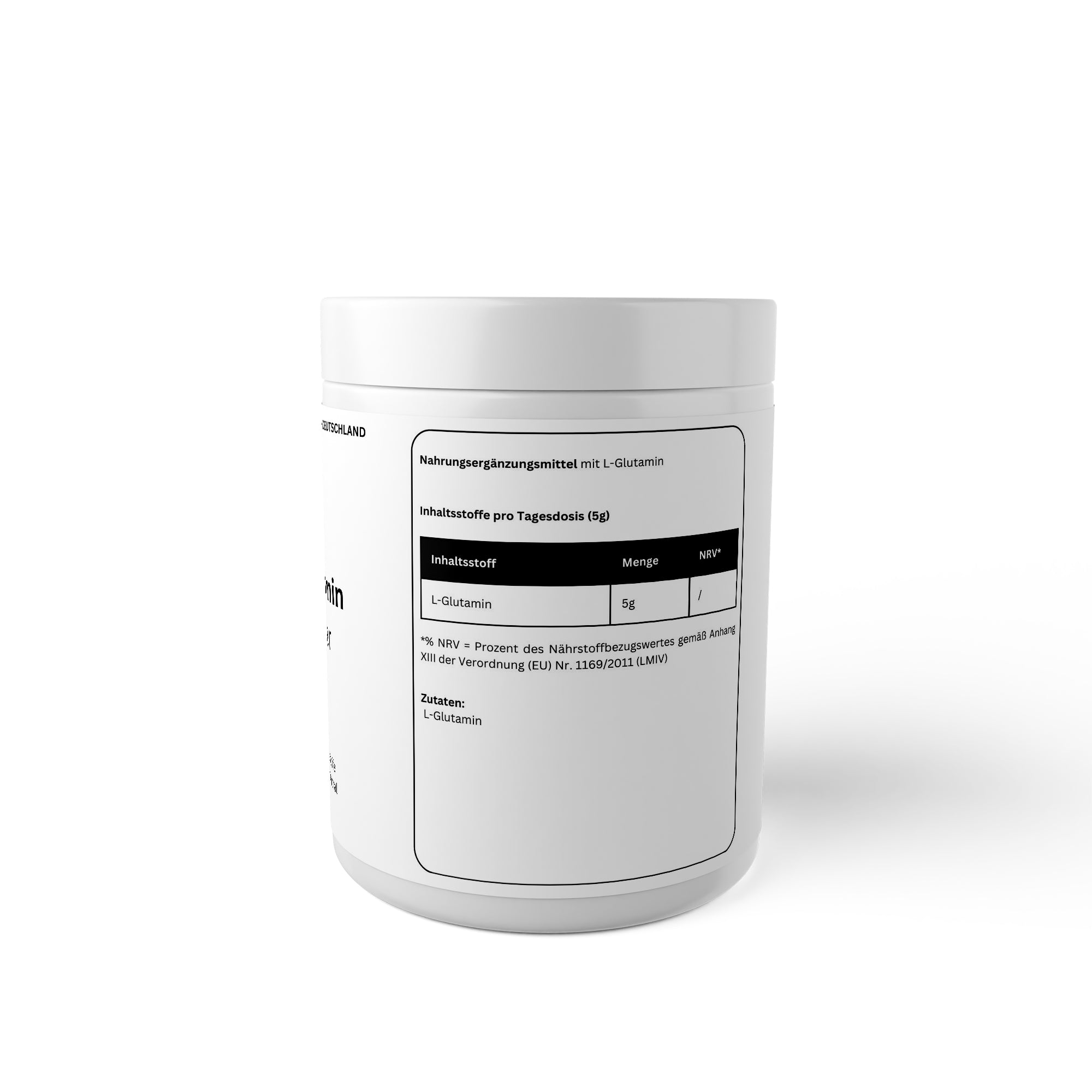 100% L-Glutamin Dose (500g)
