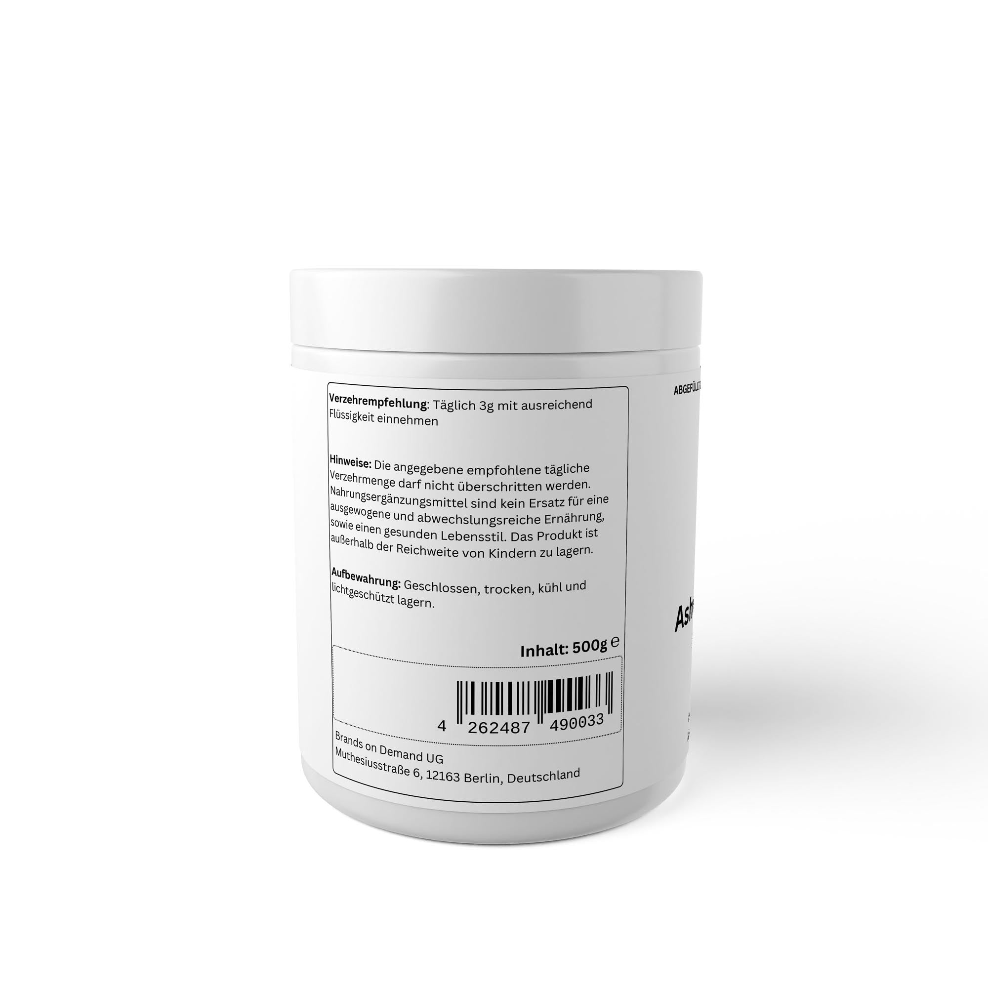 100% Ashwagandha Pulver (500g)