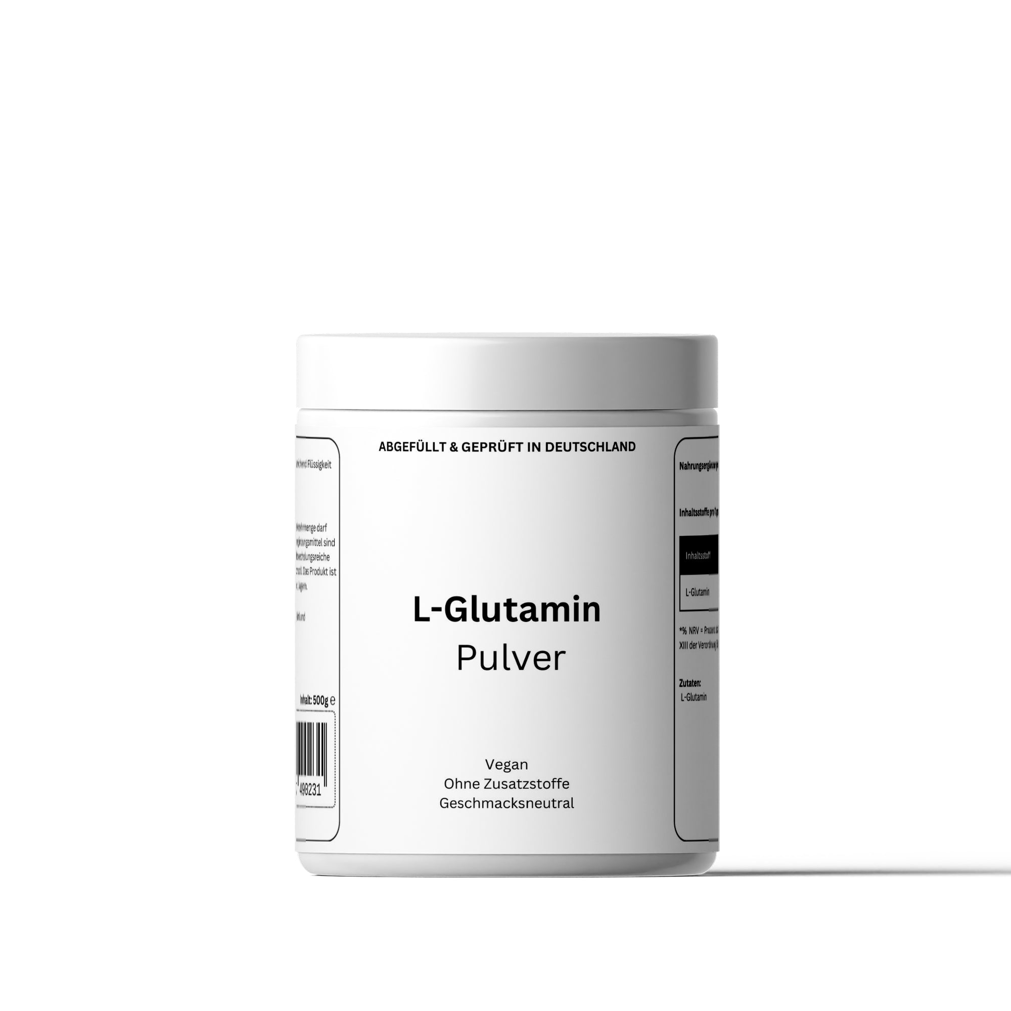 100% L-Glutamin Dose (500g)
