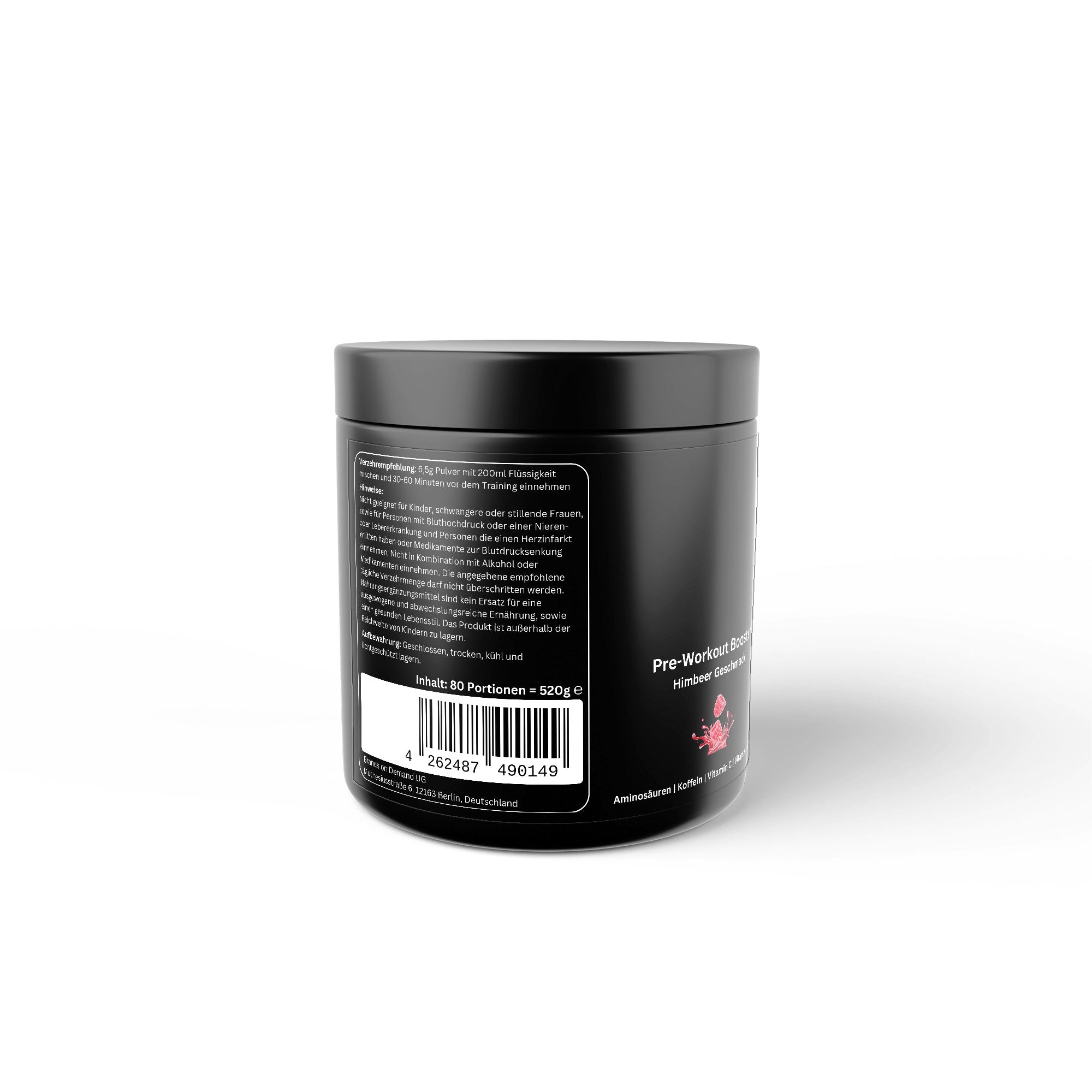 PowerCharge – Pre-Workout Booster - Himbeere
